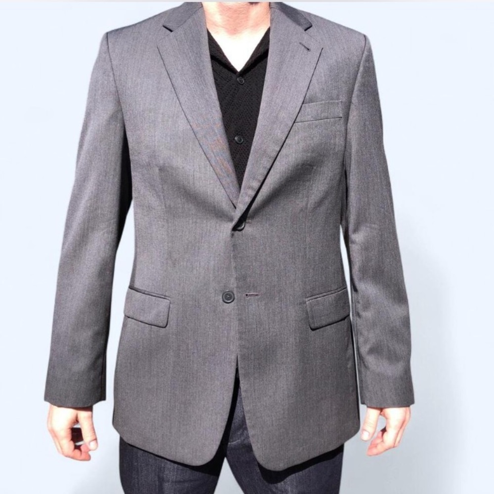 Express Men's Gray Wool Blazer